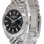 Rolex Datejust Steel Black Dial Bracelet Mens 36mm Watch B/P '20 126200