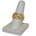 Carrera Y Carrera 18k Yellow Gold Floral Motif 
Diamond Band Ring Size 7.25