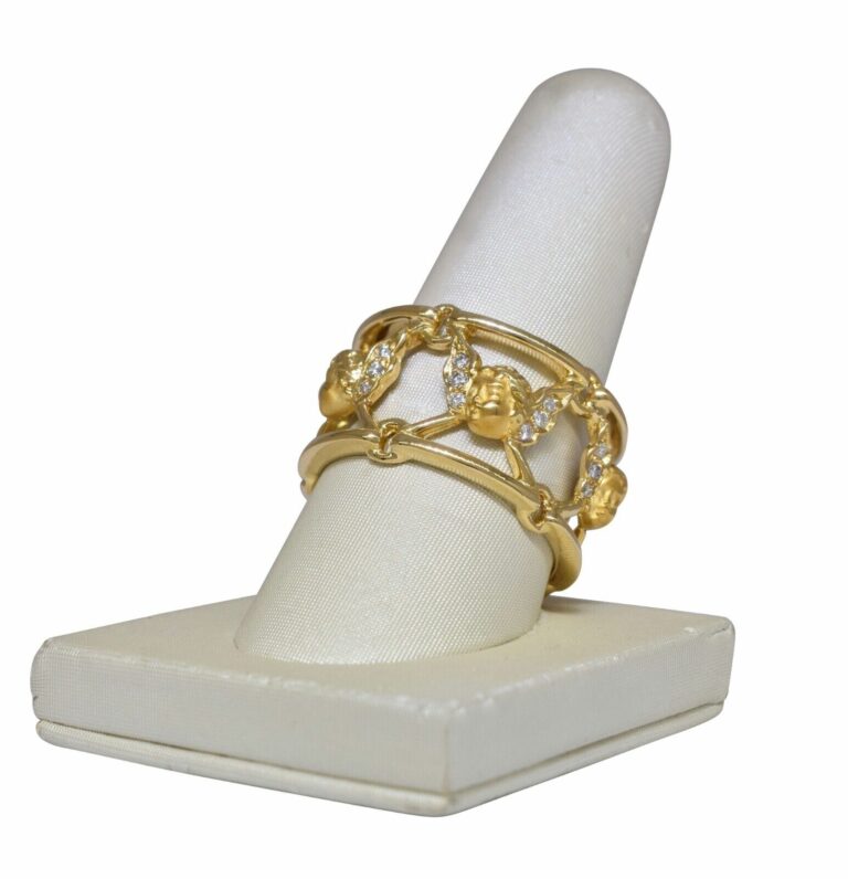 Carrera Y Carrera Cherub 18k Yellow Gold 
Diamond Band Ring Size 7.5