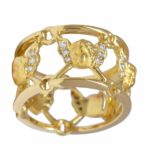 Carrera Y Carrera Cherub 18k Yellow Gold 
Diamond Band Ring Size 7.5