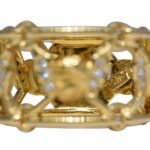 Carrera Y Carrera Cherub 18k Yellow Gold 
Diamond Band Ring Size 7.5