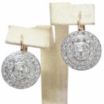 3.00 Carat Diamond Button Earrings in 14k White 
Rose Gold