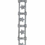 5.50 Ct Diamond 18k White Gold Flower Tennis Bracelet 7"