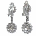 7.58 ct Diamond Flowers Motif 14k White Gold Necklace 
Earrings Set