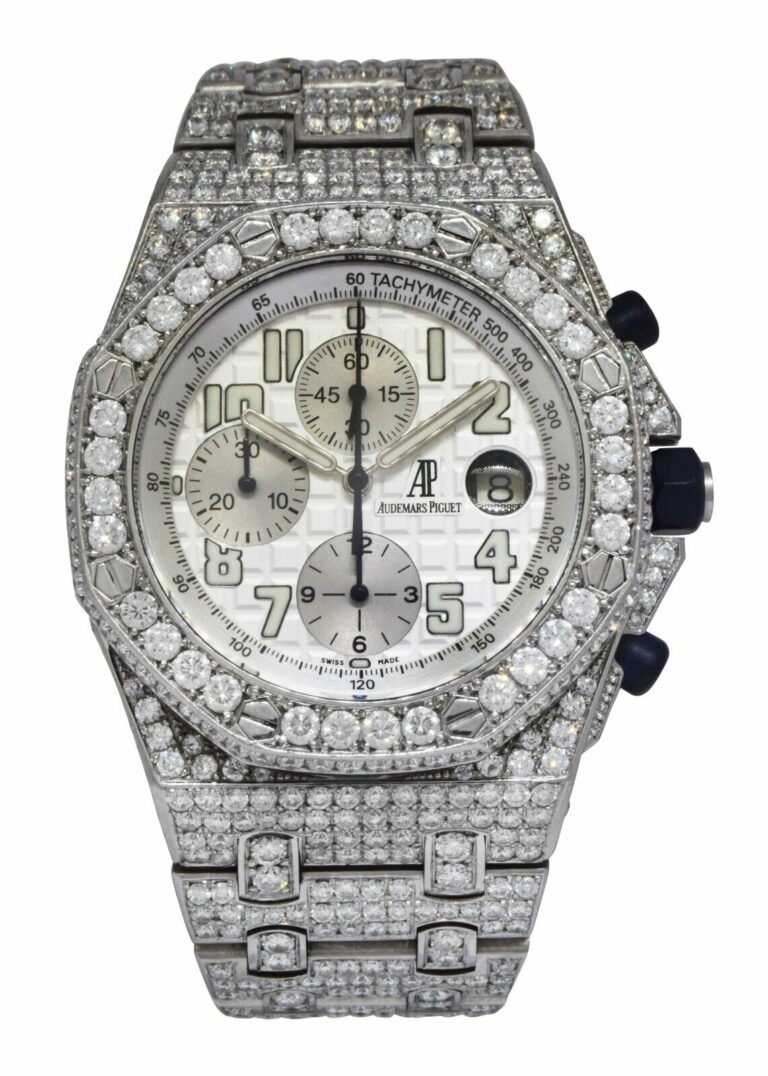 Audemars Piguet Royal Oak Offshore Steel Diamond Iced Out 42 mm Watch 25721ST