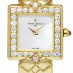 Baume 
Mercier Dress 18k YG /Diamond  White MOP Dial Ladies Quartz Box MV035078