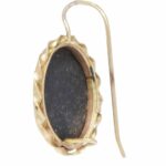 Cameo Mother of Pearl Earrings 14k Yellow Gold