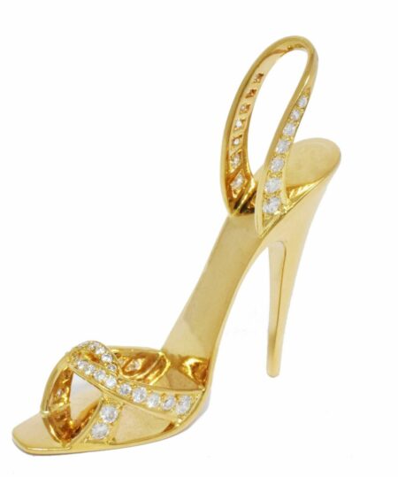 Carrera y Carrera 18k Yellow Gold High Heel Diamond Pendant