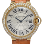 Cartier Ballon Bleu 18k Yellow Gold 
Diamond 36mm Automatic Watch 3002