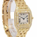 Cartier Panthere Small 18k Yellow Gold Diamond Bezel 
Lugs Ladies Quartz Watch