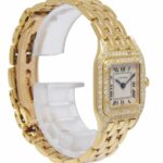 Cartier Panthere Small 18k Yellow Gold Diamond Bezel 
Lugs Ladies Quartz Watch