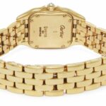 Cartier Panthere Small 18k Yellow Gold Diamond Bezel 
Lugs Ladies Quartz Watch