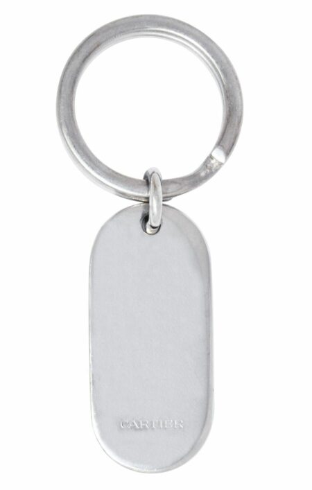 Cartier Stainless Steel Oval Keychain