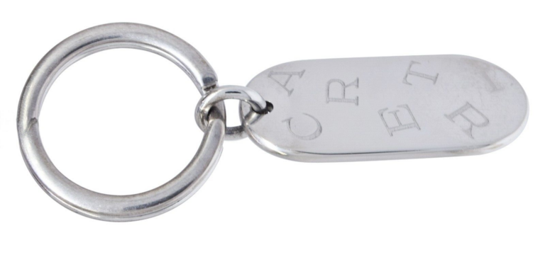 Cartier Stainless Steel Oval Keychain