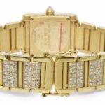 Cartier Tank Francaise Small 18k Yellow Gold 6.00 Ct Diamond Ladies Watch 1820