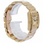 Cartier Tank Francaise Small 18k Yellow Gold Champagne Diamond Ladies Watch 2385