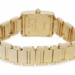 Cartier Tank Francaise Small 18k Yellow Gold Champagne Diamond Ladies Watch 2385