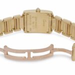 Cartier Tank Francaise Small 18k Yellow Gold Champagne Diamond Ladies Watch 2385