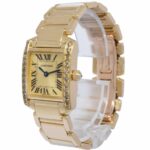 Cartier Tank Francaise Small 18k Yellow Gold Champagne Diamond Ladies Watch 2385