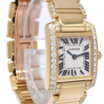 Cartier Tank Francaise Small 18k Yellow Gold Diamond Ladies Watch 1820