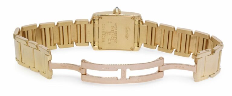 Cartier Tank Francaise Small 18k Yellow Gold Diamond Ladies Watch 1820