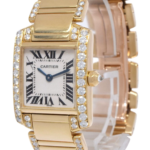 Cartier Tank Francaise Small 18k Yellow Gold Diamond Ladies Watch 1820