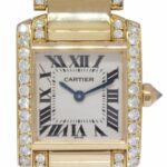 Cartier Tank Francaise Small 18k Yellow Gold Diamond Ladies Watch 1820