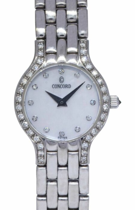 Concord Les Palais 18k White Gold MOP 
Diamond Ladies Quartz Watch 69-25-264