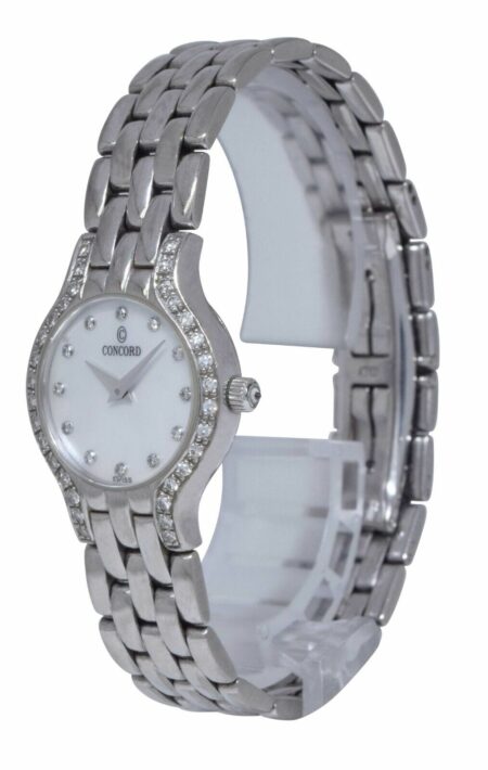 Concord Les Palais 18k White Gold MOP & Diamond Ladies Quartz Watch 69-25-264