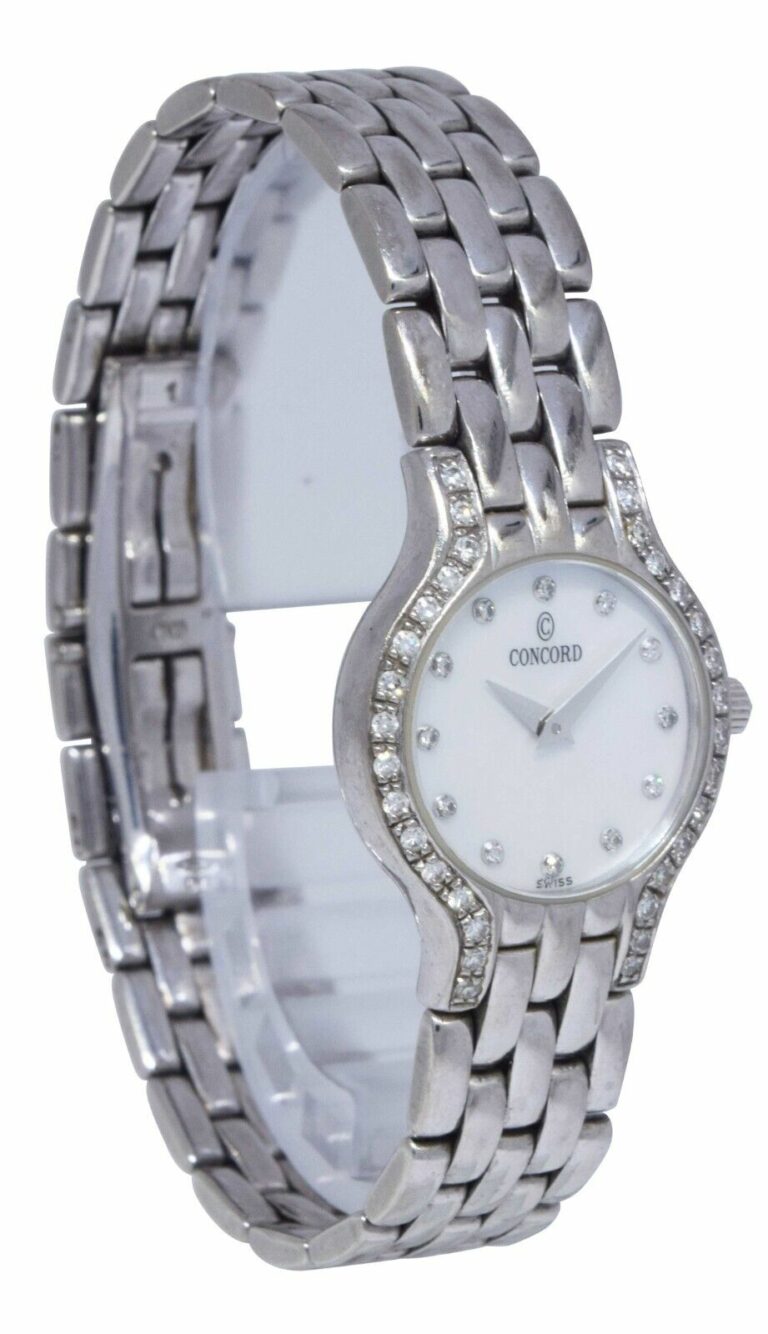 Concord Les Palais 18k White Gold MOP 
Diamond Ladies Quartz Watch 69-25-264