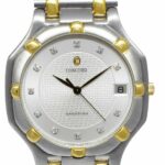 Concord Saratoga 18k Yellow Gold/Steel Diamond Dial 34mm Quartz Watch 15 58 239