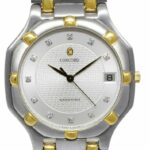 Concord Saratoga 18k Yellow Gold/Steel Diamond Dial 34mm Quartz Watch 15 58 239