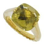 David Yurman Lemon Quartz 18k Yellow Gold Ladies Ring Size 6