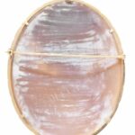 Del Gatto Shell Cameo Pendant Pin with 14k Yellow Gold Setting