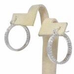 Diamond Hoop Earrings 1.65 CT 
14k White Gold