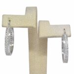 Diamond Hoop Earrings 1.65 CT 
14k White Gold