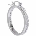 Diamond Hoop Earrings 1.65 CT 
14k White Gold