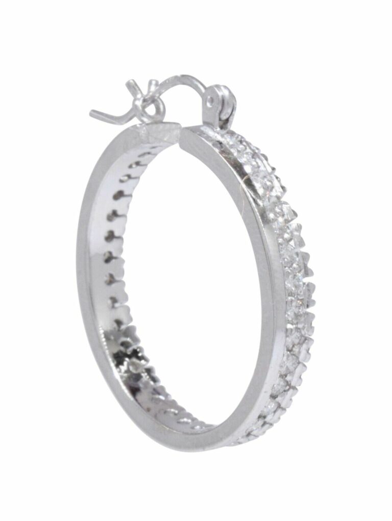 Diamond Hoop Earrings 1.65 CT 
14k White Gold