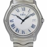 Ebel Sport Classic Wave Steel Silver Roman Dial 37mm Quartz Watch 9187151