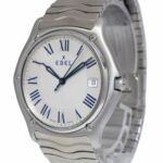 Ebel Sport Classic Wave Steel Silver Roman Dial 37mm Quartz Watch 9187151