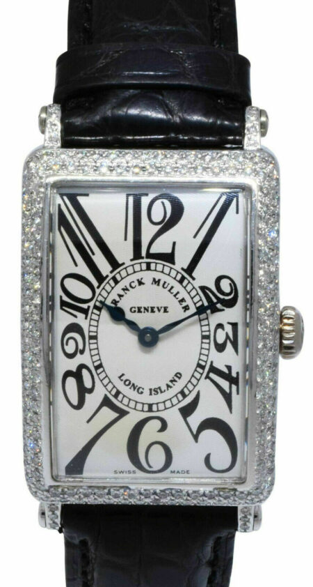 Franck Muller Long Island 18k White Gold Diamond Ladies Quartz Watch 950 QZ