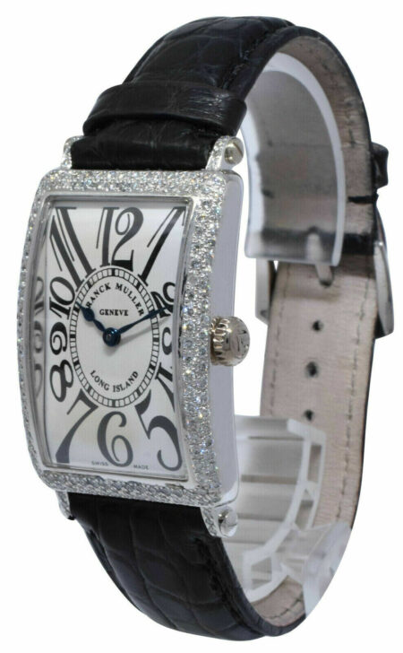 Franck Muller Long Island 18k White Gold Diamond Ladies Quartz Watch 950 QZ