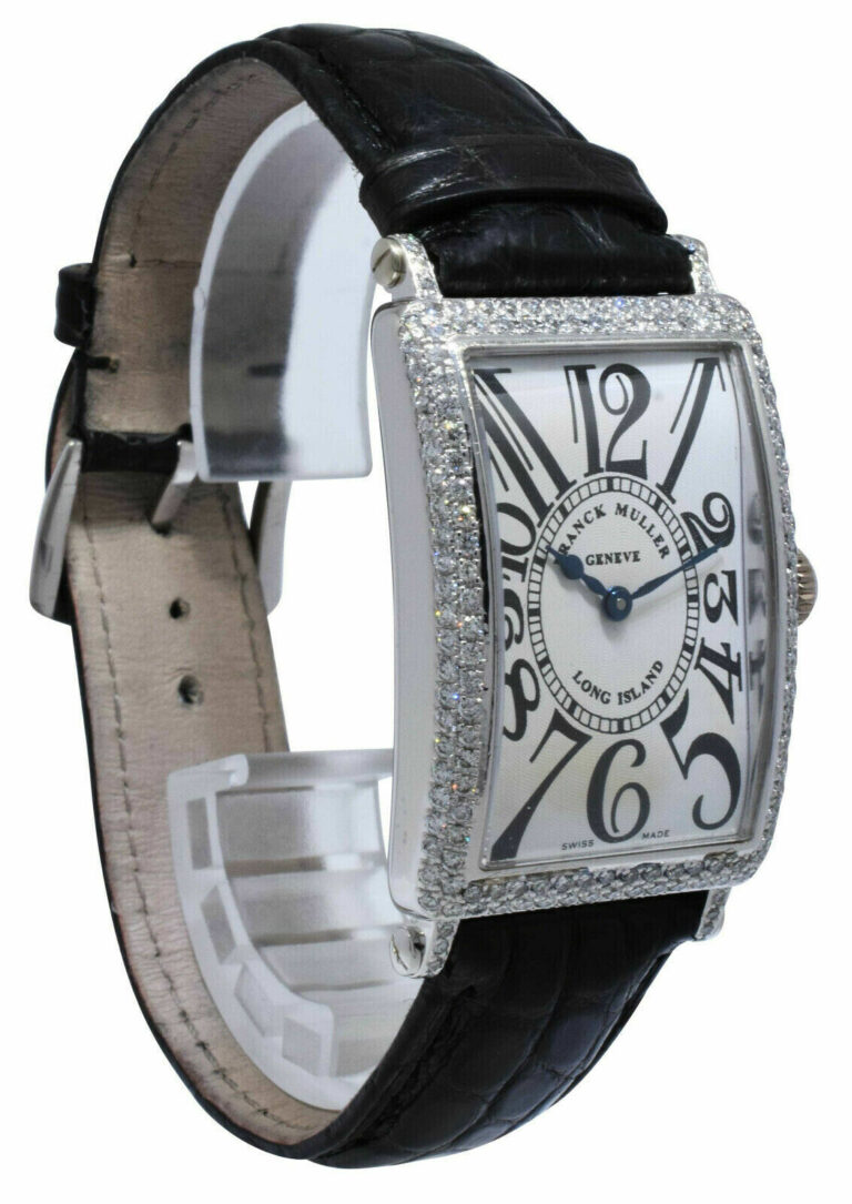 Franck Muller Long Island 18k White Gold Diamond Ladies Quartz Watch 950 QZ