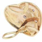 Heart-Shaped 14k Yellow Gold 
Diamond Clip-On Earrings