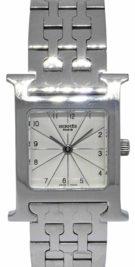 Hermes H Stainless Steel Silver Dial Ladies 21mm Quartz Watch HH1.210