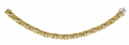 Ivan & Co. 18k Yellow Gold 1.30ct Diamond Bracelet 8