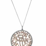 Jewish Pendant on Chain 14k White 
Rose Gold 
2.50 CT Diamonds