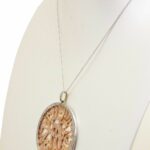 Jewish Pendant on Chain 14k White 
Rose Gold 
2.50 CT Diamonds