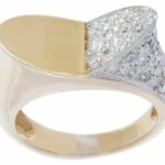 Ladies 1.00 CT Pave Diamond Ring 14k Gold Size: 5.25