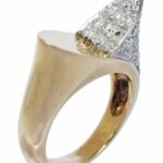 Ladies 1.00 CT Pave Diamond Ring 14k Gold Size: 5.25